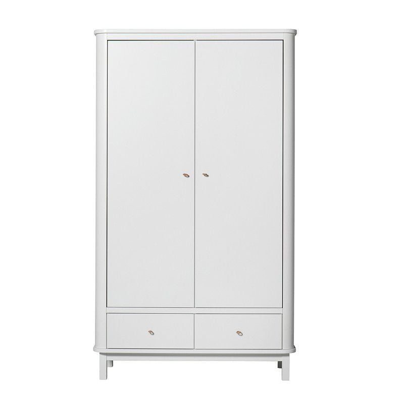 Oliver Furniture <br/> Kleiderschrank 2-türig Wood <br/> Weiss,Schränke, Oliver Furniture - SNOWFLAKE kindermöbel concept store