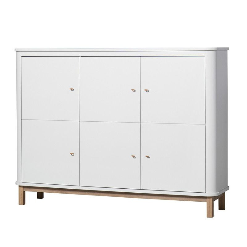 Oliver Furniture <br/> Multi-Schrank 3-türig Wood <br/> Weiss/Eiche,Schränke, Oliver Furniture - SNOWFLAKE kindermöbel concept store
