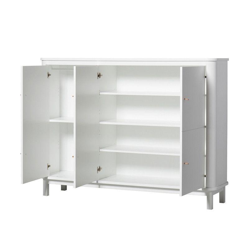 Oliver Furniture <br/> Multi-Schrank 3-türig Wood <br/> Weiss,Schränke, Oliver Furniture - SNOWFLAKE kindermöbel concept store