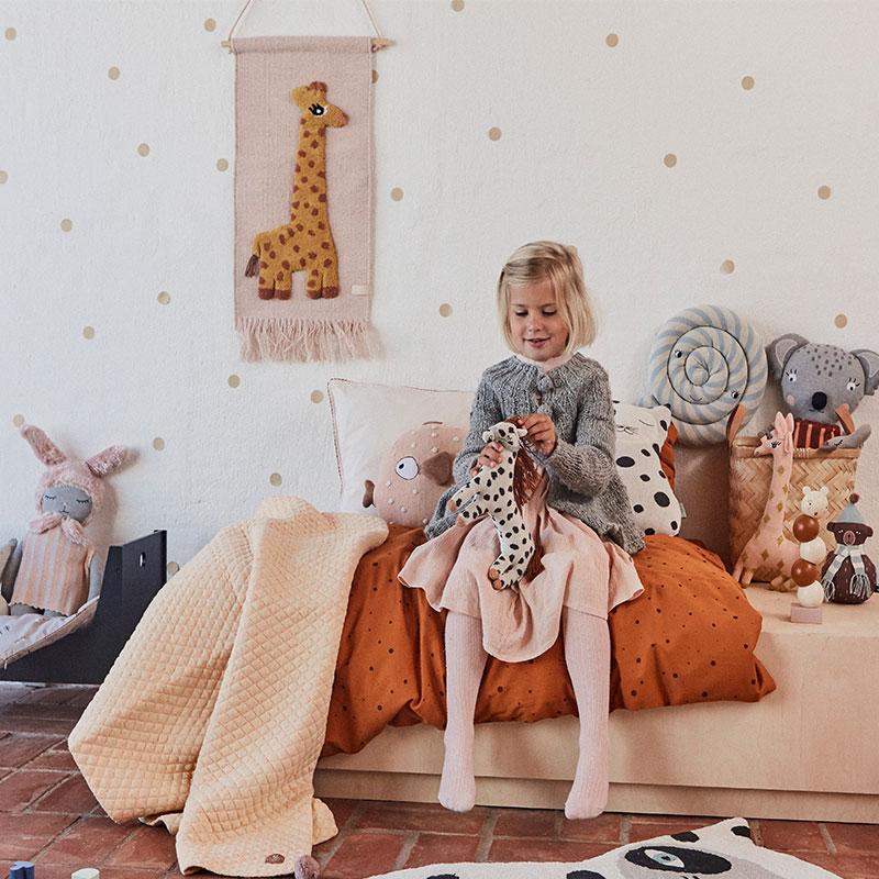 Oyoy Tenture murale « Giraffe » rose