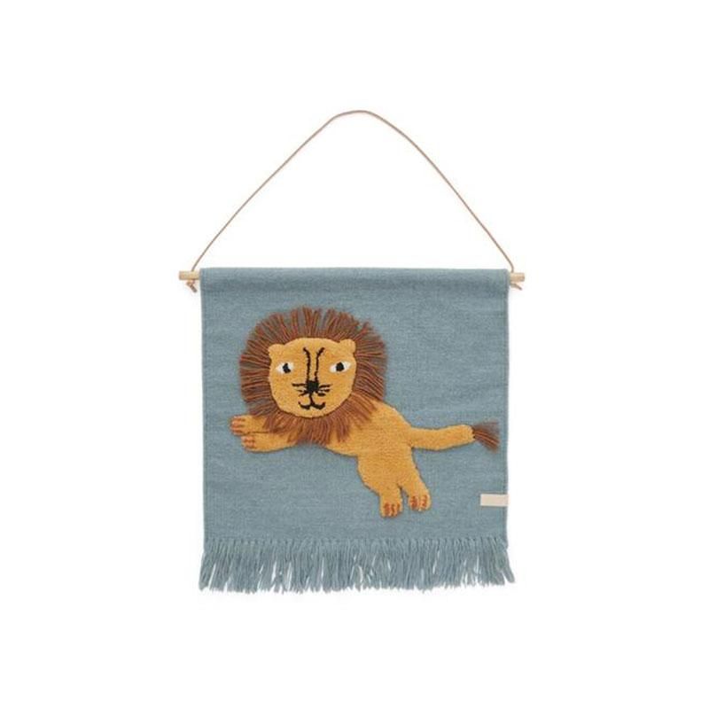 Oyoy  Wandteppich  'Löwe'  Blau