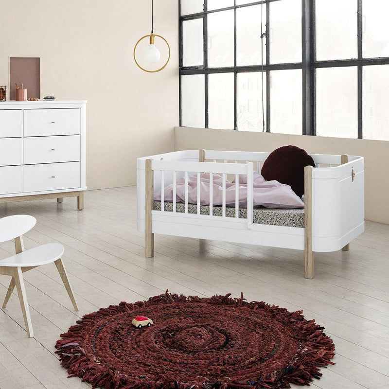 Oliver Furniture  Wood Mini+ Babybett inkl. Umbauset Juniorbett  Weiss/Eiche - Online MY SNOWFLAKE