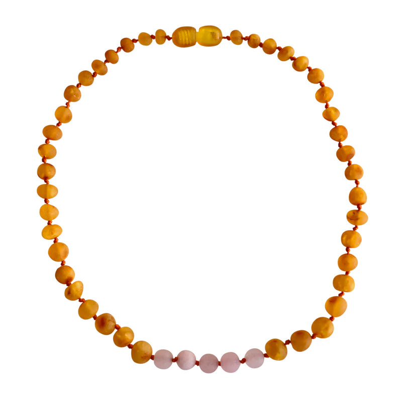 Petit Stellou  Bernsteinkette Honey  Rose Quartz - Online MY SNOWFLAKE