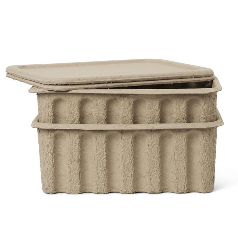 Ferm Living  Aufbewahrungsbox Papier 2er Set  Brown - Online MY SNOWFLAKE