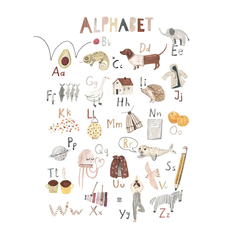 POVALALA  Poster A2   Alphabet - Online MY SNOWFLAKE