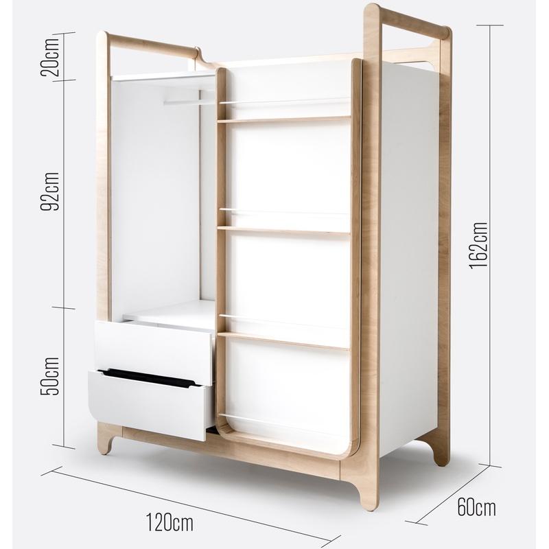 Rafa Kids  Kleiderschrank  Weiss - Online MY SNOWFLAKE