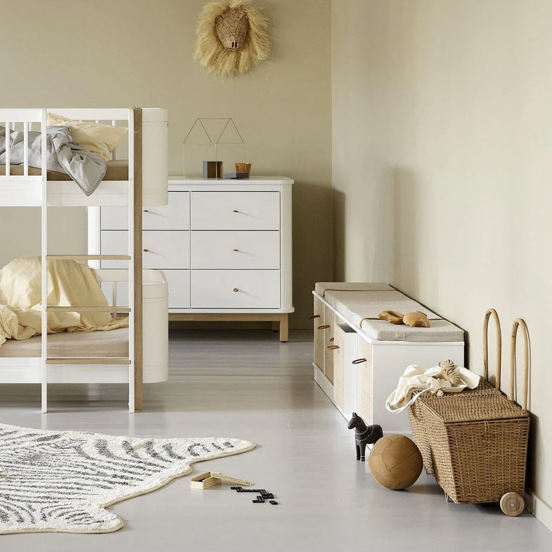 Oliver Furniture  Wood Standregal 5x1 Fächer m. Sockel  Weiss - Online MY SNOWFLAKE