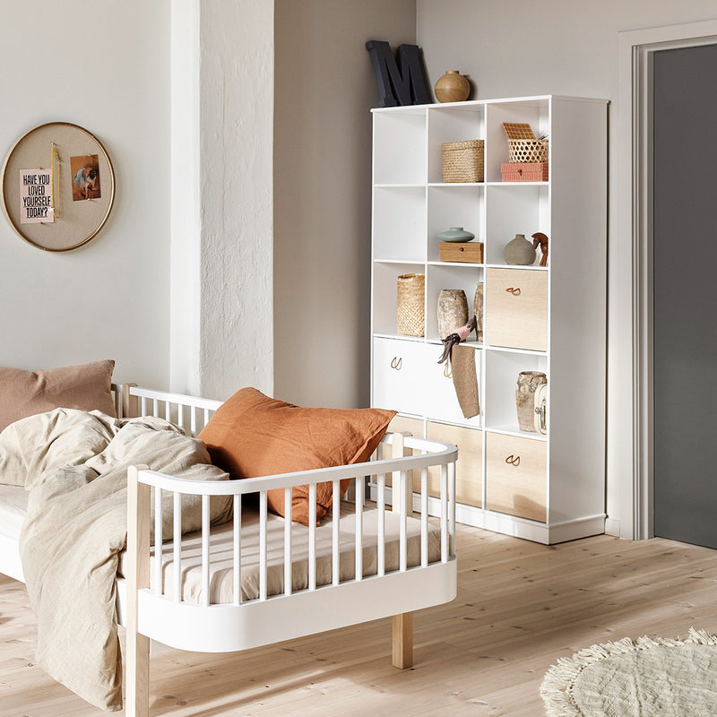 Oliver Furniture  Wood Standregal 3x5 Fächer m. Sockel  Weiss - Online MY SNOWFLAKE