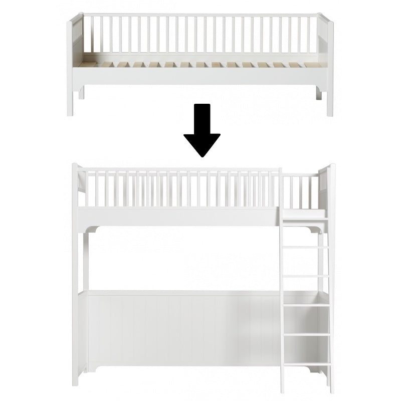 Oliver Furniture - Kit de conversion lit de jour en lit mezzanine - Collection Seaside - Blanc