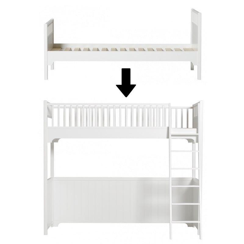 Oliver Furniture  Umbauset Seaside  Einzelbett zum Hochbett  Weiss