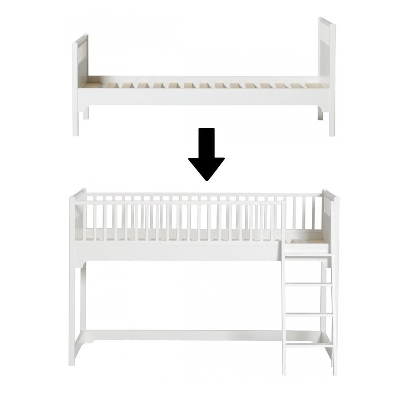 Oliver Furniture Kit de conversion Seaside Lit simple en lit mi-hauteur Blanc