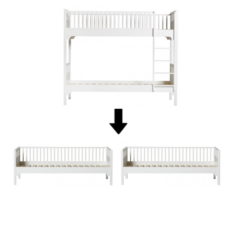 Oliver Furniture  Umbauset Seaside  Etagenbett zu zwei Bettsofas  Weiss