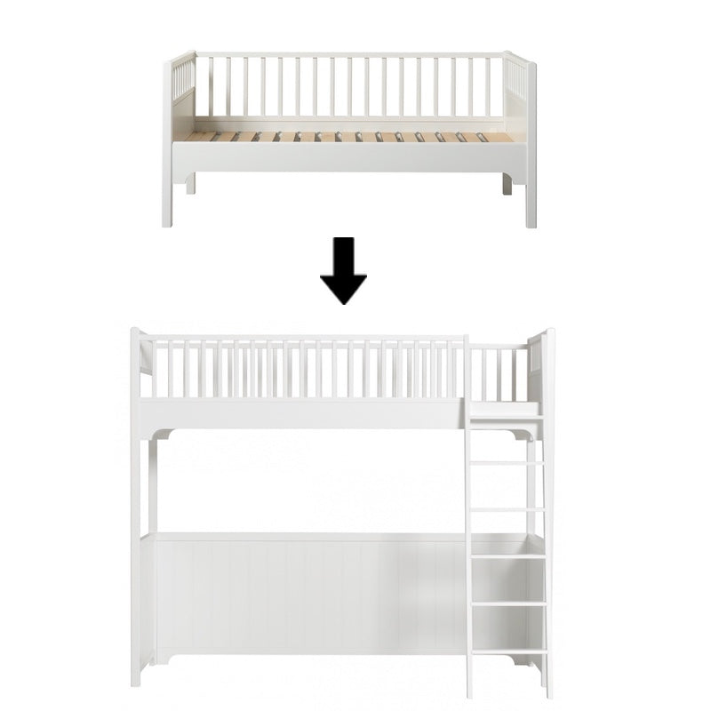 Oliver Furniture Conversion Kit Seaside Classic Junior Sofa Bed to Loft Bed 90x200cm White