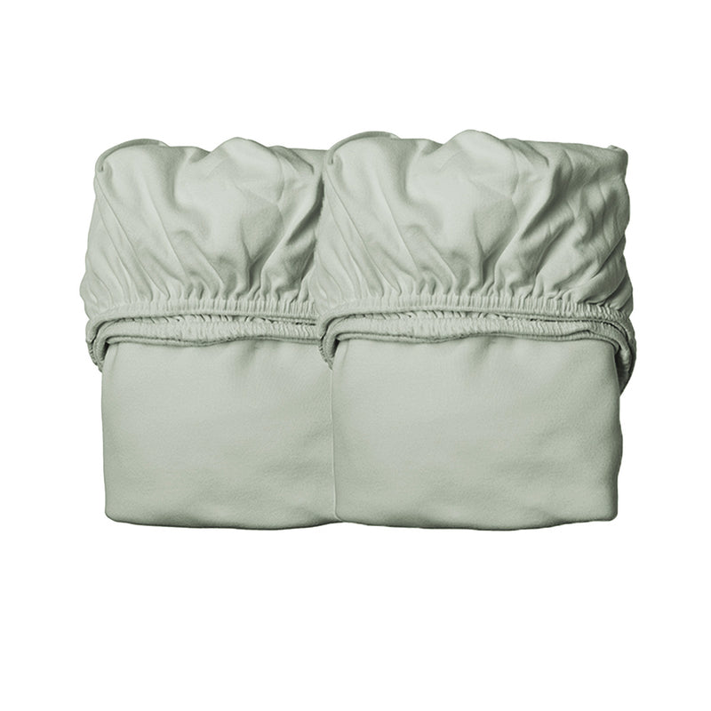 Leander  Fixleintuch Bio-Baumwolle 2er-Pack Babybett 60 x 115 cm  Sage Green - Online MY SNOWFLAKE