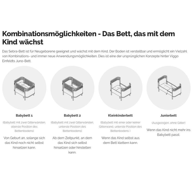 Sebra <br/> Baby und Junior Bett <br/> Weiss,Babybetten, Sebra - SNOWFLAKE kindermöbel concept store