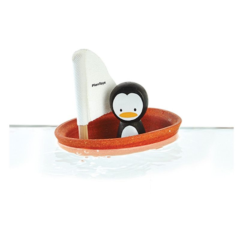 PlanToys <br/> Segelboot Pinguin <br/> Orange,Spielsachen, PlanToys - SNOWFLAKE kindermöbel concept store