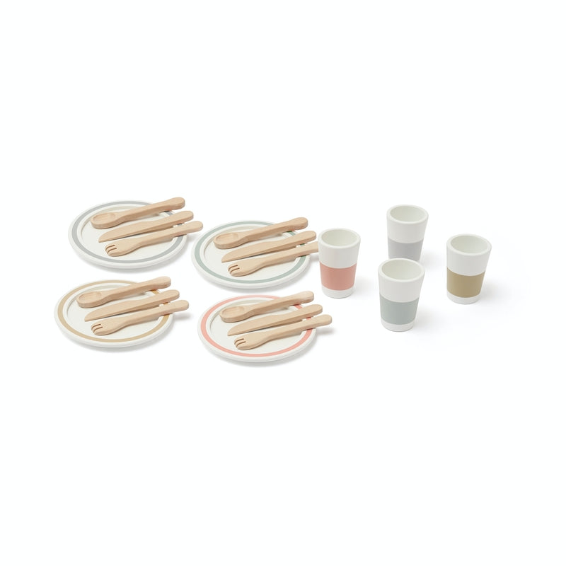 Kids Concept  Geschirr Set 'Bistro'  Natur/Weiss - Online MY SNOWFLAKE