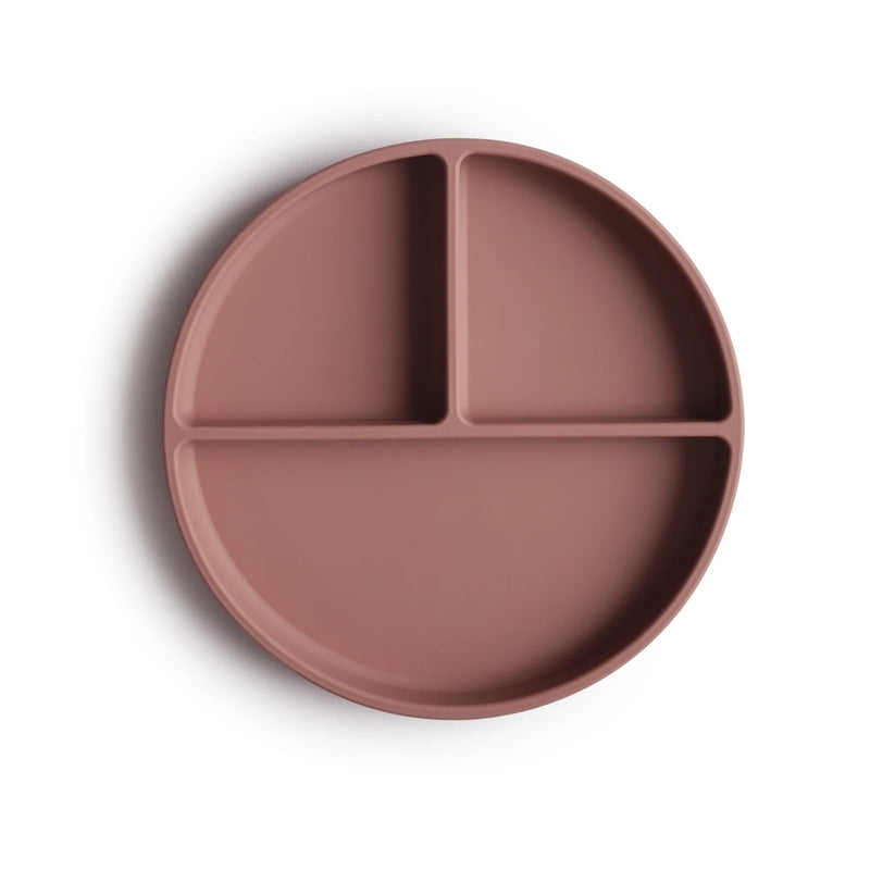 Mushie  Silikon Teller mit Saugnapf  Cloudy Mauve - Online MY SNOWFLAKE