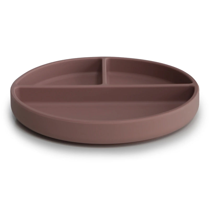 Mushie  Silikon Teller mit Saugnapf  Cloudy Mauve - Online MY SNOWFLAKE