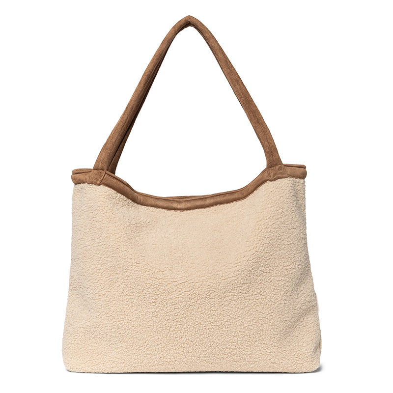 Studio Noos Sac cabas Teddy Lammy "Mom Bag" Écru
