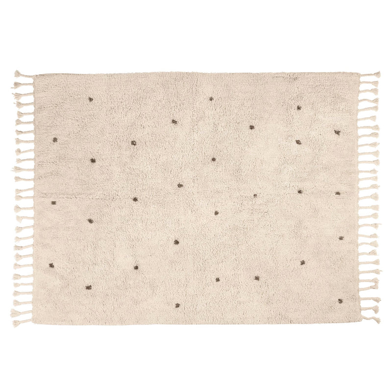 Waschbarer Baumwollteppich in Beige mit Punkten von Kas Kopenhagen 