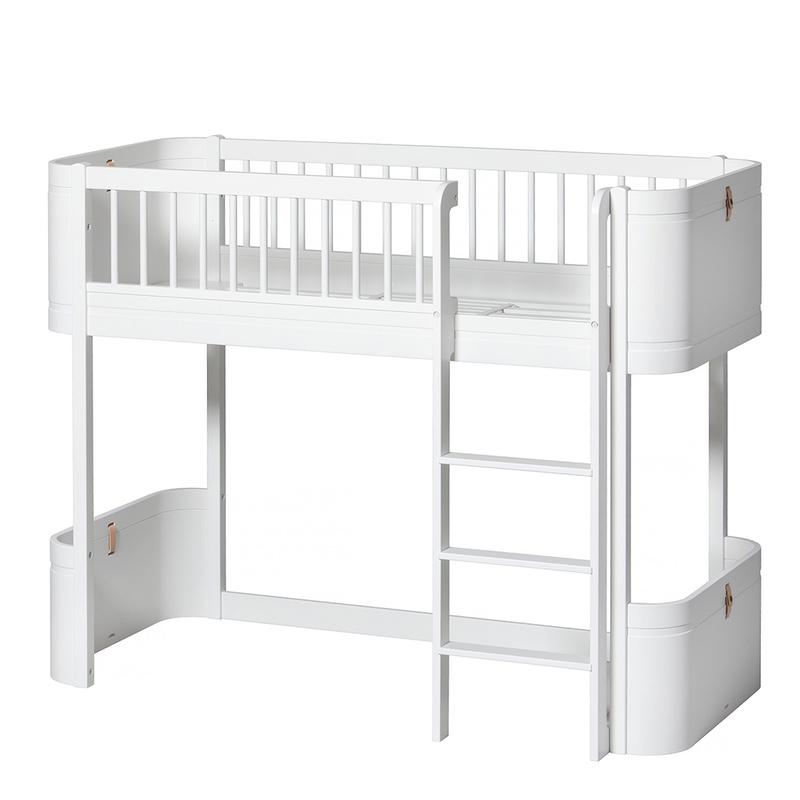 Oliver Furniture  Umbauset Wood Mini+ zum halbhohen Hochbett  Weiss - Online MY SNOWFLAKE