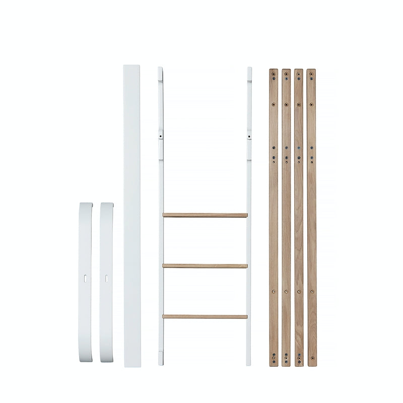 Oliver Furniture  Umbauset Wood Mini+ Basic zum halbhohen Etagenbett  Weiss/Eiche - Online MY SNOWFLAKE
