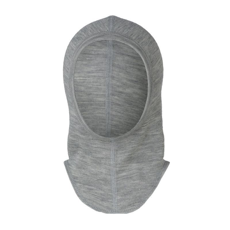 Engel Bébé Sous-bonnet en Laine Vierge/Soie Gris Clair Chiné
