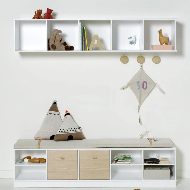 Oliver Furniture  Wood Wandregal 5x1 Fächer  Weiss - Online MY SNOWFLAKE