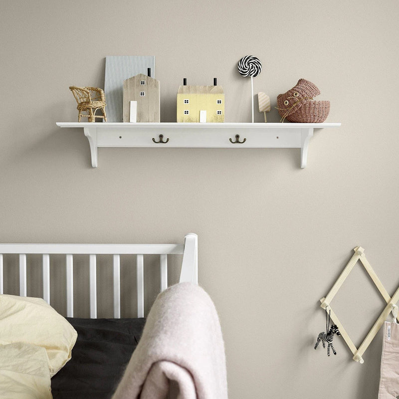 Oliver Furniture  Seaside Wandregal/Garderobe mit 3 Haken  Weiss - Online MY SNOWFLAKE