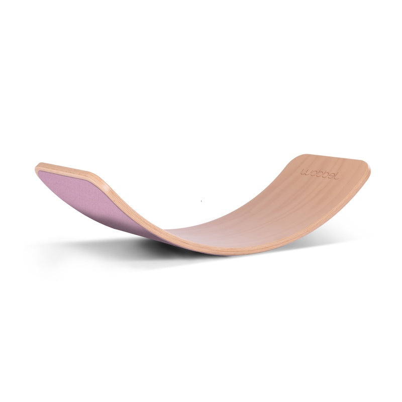 Wobbel  Original Balance Board transparent lackiert mit Filz  Wild Rose - Online MY SNOWFLAKE