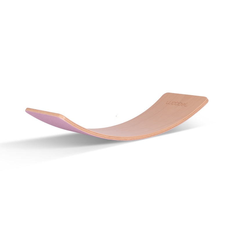 Wobbel Starter Balance Board Transparent with Felt Wild Rose