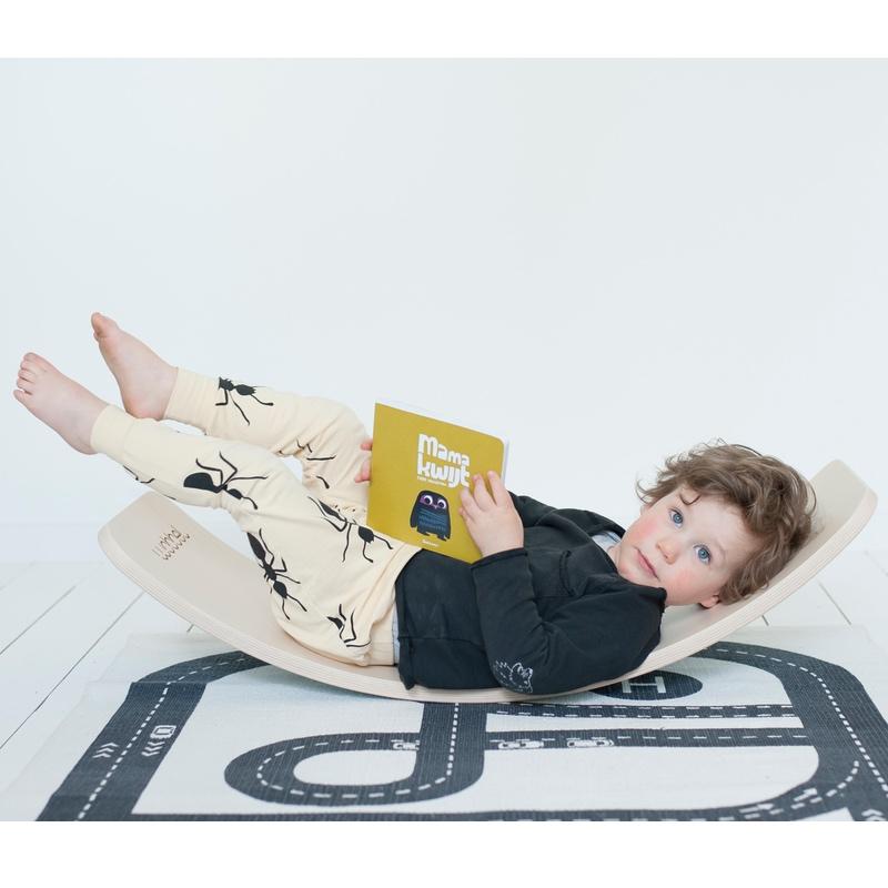 Wobbel <br/> Original Balance Board transparent lackiert mit Filz <br/> Sky,Holzspielzeug, Wobbel - SNOWFLAKE kindermöbel concept store