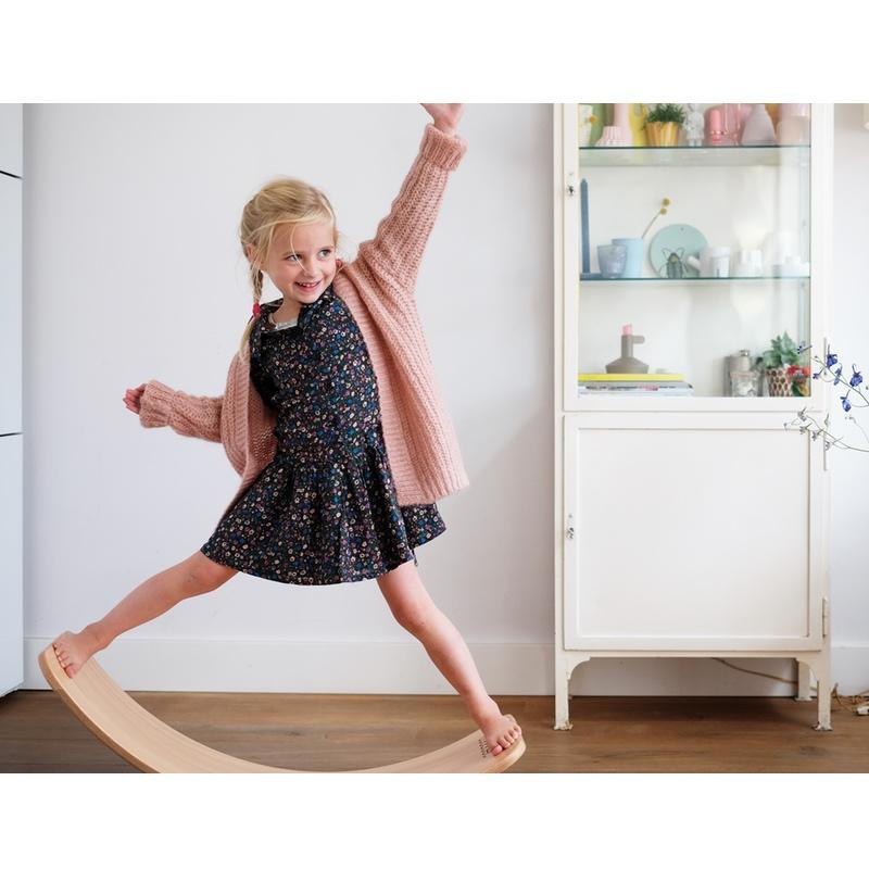 Wobbel <br/> Original Balance Board transparent lackiert mit Filz <br/> Mustard,Holzspielzeug, Wobbel - SNOWFLAKE kindermöbel concept store