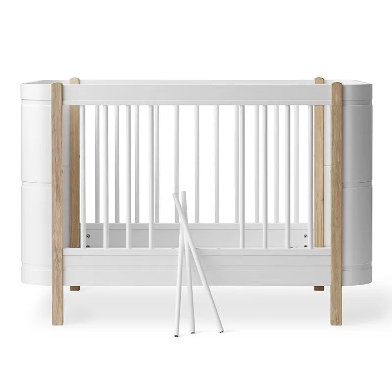 Oliver Furniture  Wood Mini+ Babybett exkl. Umbauset Juniorbett  Weiss/Eiche - Online MY SNOWFLAKE