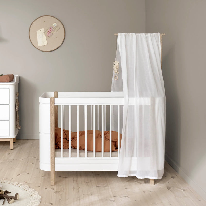 Oliver Furniture  Wood Mini+ Babybett exkl. Umbauset Juniorbett  Weiss/Eiche - Online MY SNOWFLAKE