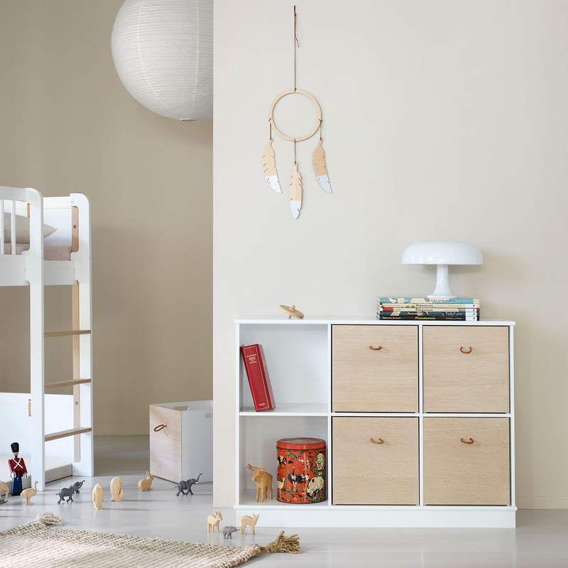 Oliver Furniture  Wood Standregal 3x2 Fächer m. Sockel  Weiss - Online MY SNOWFLAKE