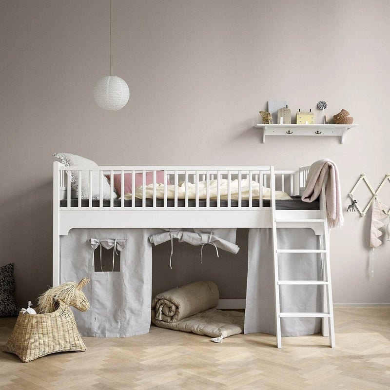 Oliver Furniture Kit de conversion lit junior mi-hauteur Seaside Classic en lit mi-hauteur 90x200 cm Blanc