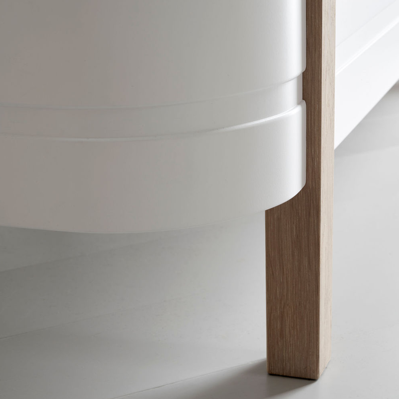 Oliver Furniture  Wood Mini+ Babybett inkl. Umbauset Juniorbett  Weiss/Eiche - Online MY SNOWFLAKE