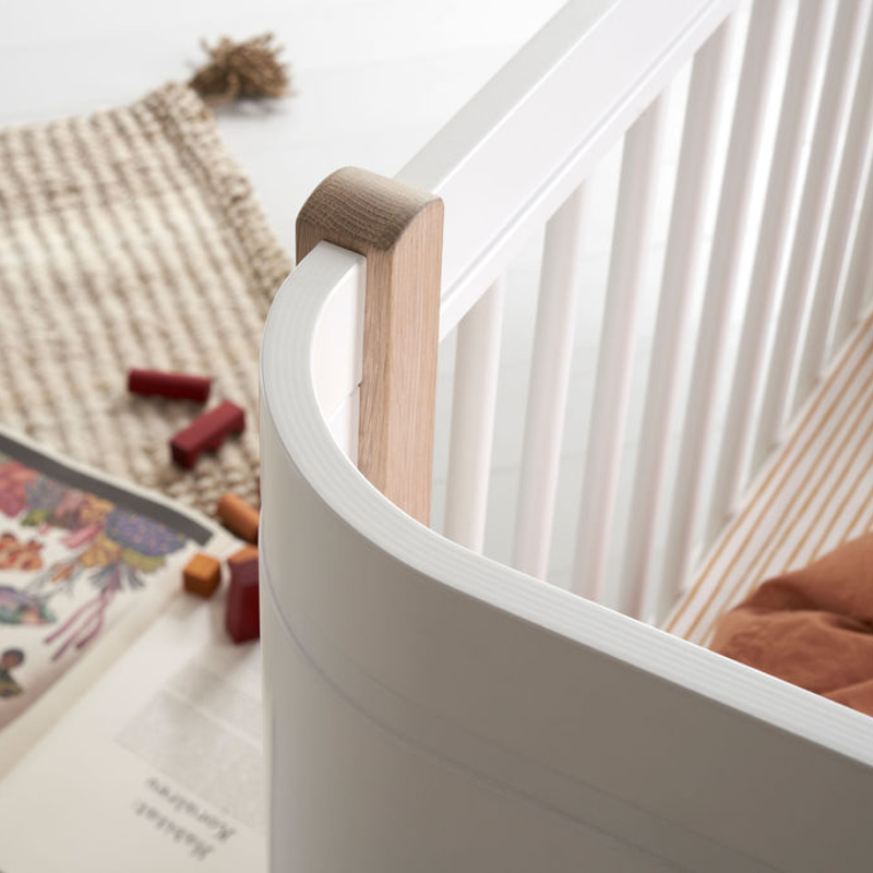Oliver Furniture  Wood Mini+ Babybett inkl. Umbauset Juniorbett  Weiss/Eiche - Online MY SNOWFLAKE