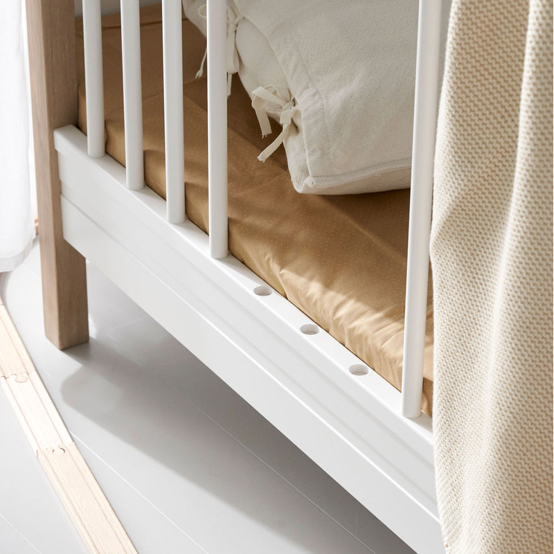 Oliver Furniture  Wood Mini+ Babybett inkl. Umbauset Juniorbett  Weiss/Eiche - Online MY SNOWFLAKE