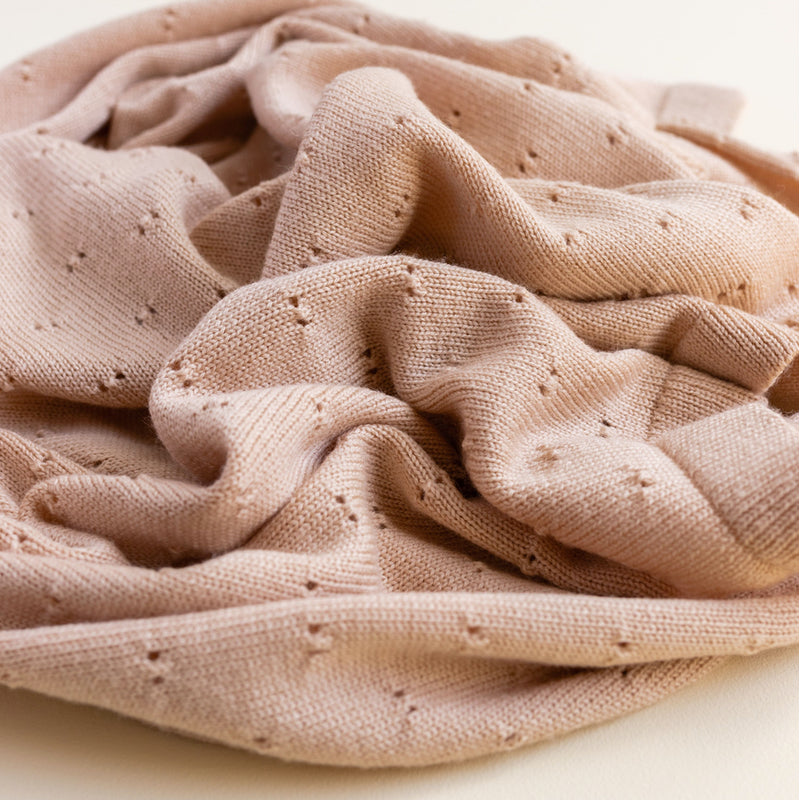 Hvid  Babydecke Bibi  Apricot - Online MY SNOWFLAKE