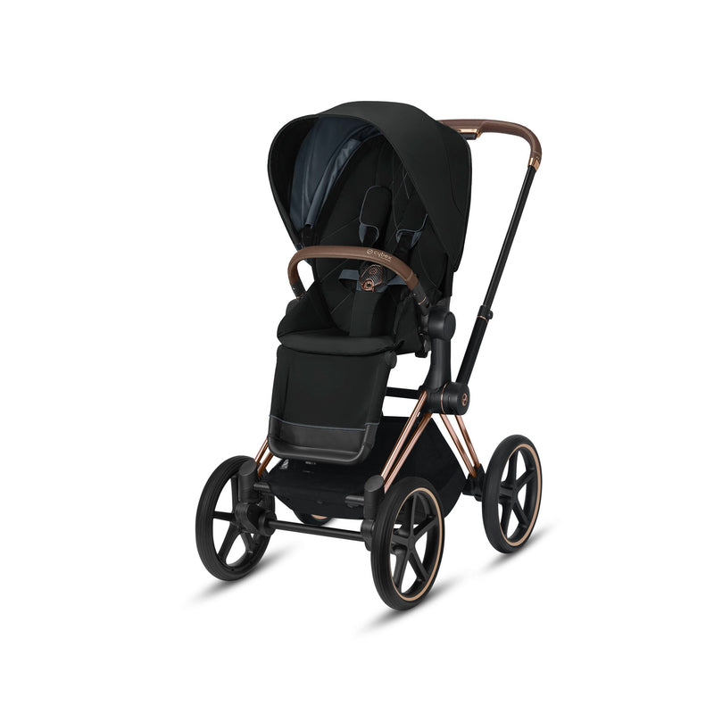Kinderwagen Priam von Cybex mit geländegängigen Vorderrädern.