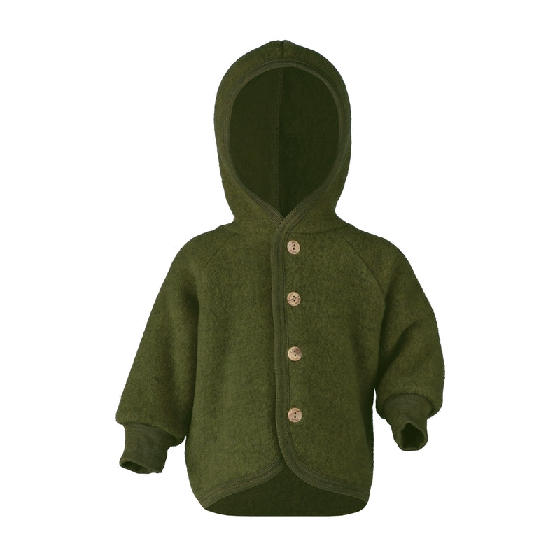 Engel  Wollfleece Kapuzenjacke  Schilf Melange - Online MY SNOWFLAKE