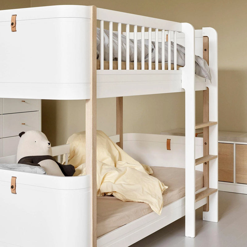 Oliver Furniture  Umbauset Wood Mini+ Basic zum halbhohen Etagenbett  Weiss/Eiche - Online MY SNOWFLAKE