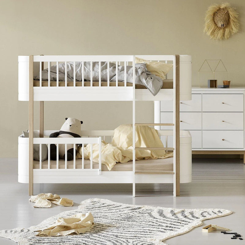 Oliver Furniture  Umbauset Wood Mini+ Basic zum halbhohen Etagenbett  Weiss/Eiche - Online MY SNOWFLAKE