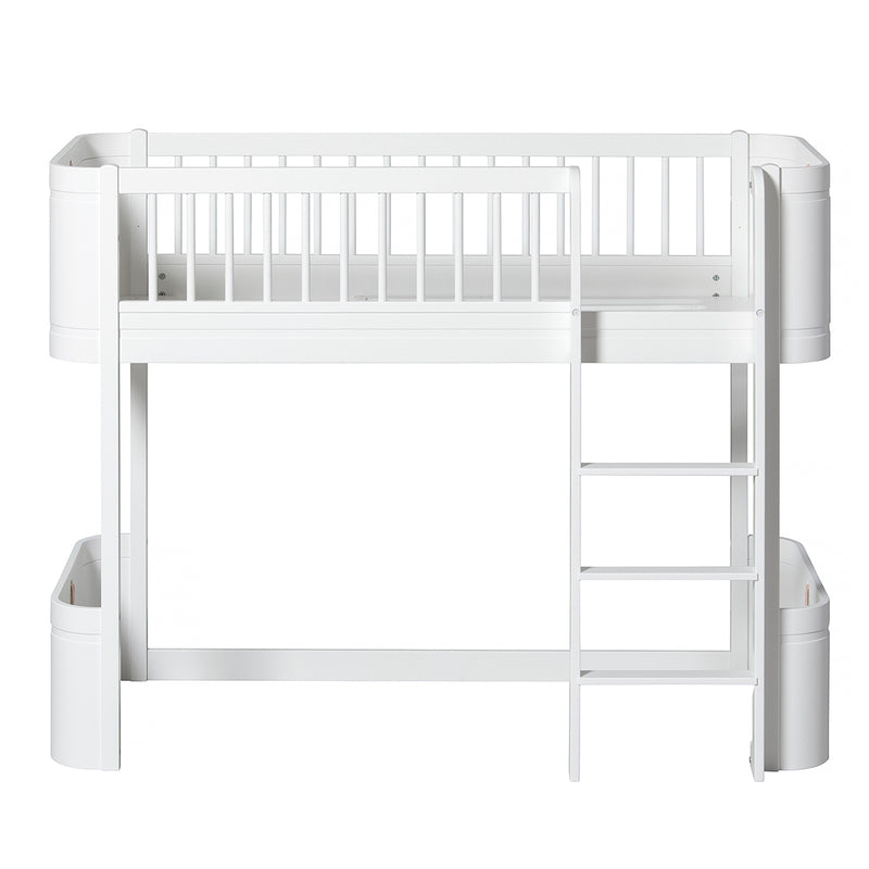 Oliver Furniture  Wood Mini+ Halbhohes Hochbett  Weiss - Online MY SNOWFLAKE