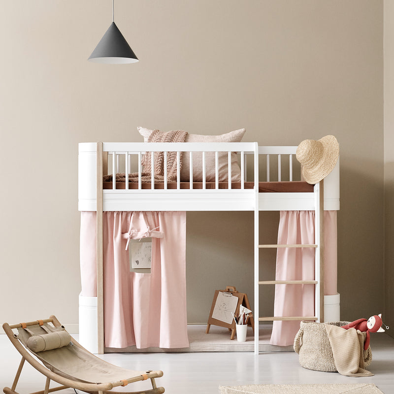 Oliver Furniture  Umbauset Wood Mini+ Basic zum halbhohen Hochbett  Weiss/Eiche - Online MY SNOWFLAKE