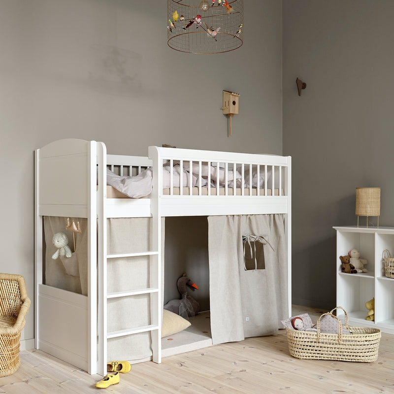 Oliver Furniture Kit de conversion Seaside Lille+ Basic en lit mezzanine mi-hauteur Blanc