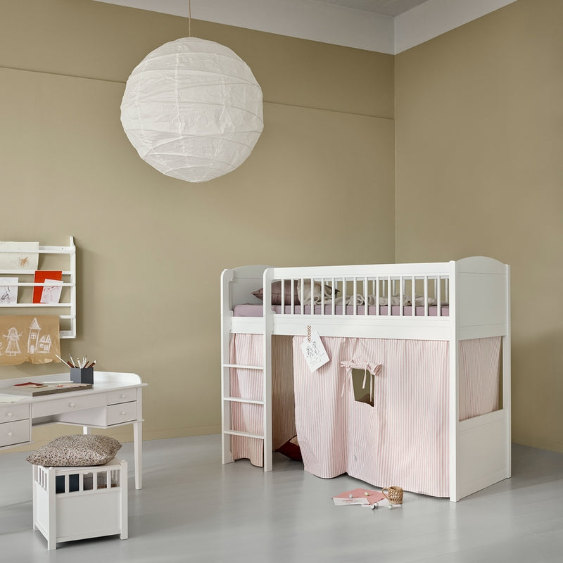 Oliver Furniture Kit de conversion Seaside Lille+ Basic en lit mezzanine mi-hauteur Blanc
